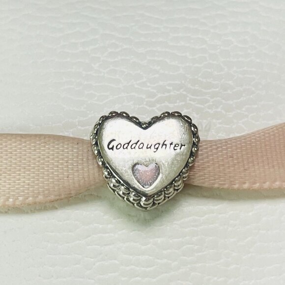 Pandora Goddaughter Heart Charm - Picture 3 of 4